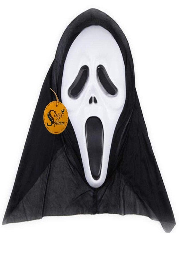 Sage Square Ghost Comic FACE MASK Fawkes Mask Anonymous Edition Face-Mask Perfect Fit Cosplay Holi Halloween Function Party (Pack of 1) - Image 2